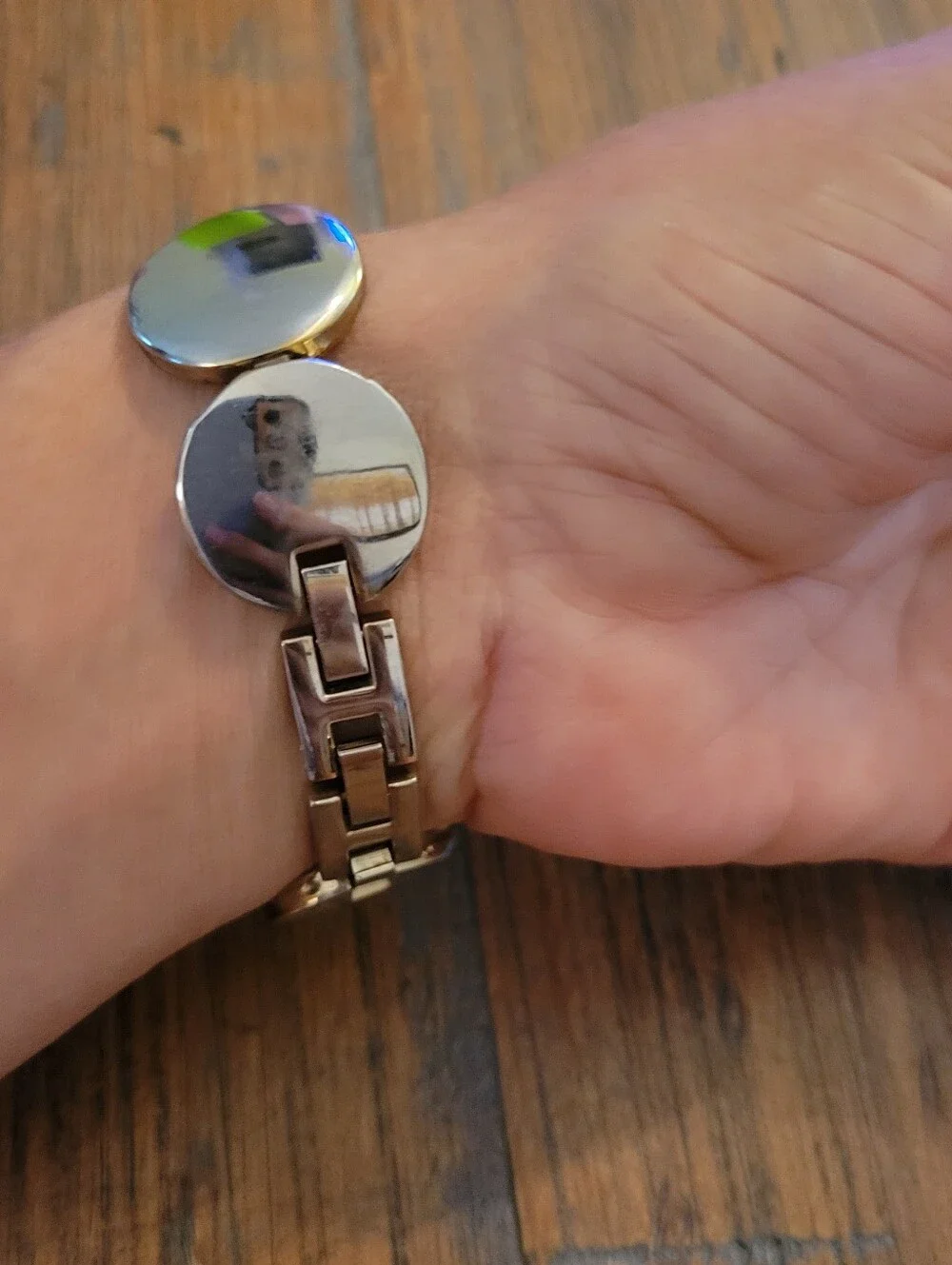 Multi Tone Round Dial Bracelet Watch